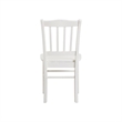 Dining Side Chair Set of 2- Shaker Style- Cream White Wood