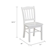 Dining Side Chair Set of 2- Shaker Style- Cream White Wood