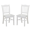 Dining Side Chair Set of 2- Shaker Style- Cream White Wood