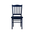Dining Side Chair Set of 2- Shaker Style- Farmhouse Navy Blue Wood