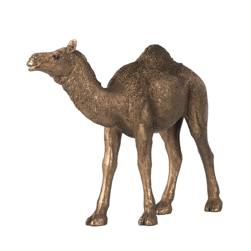 Camel Accent Decor- Realistic 9 Inch Sculpture- Polyresin Bronze