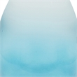 Ethan Decorative Bottle with Lid- Gold Metal Detail- Blue-White Glass 15in