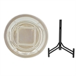 Dutch Charger Plate with Stand- Iridescent Glaze Cream Ceramic 18 Inch