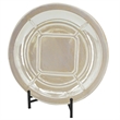 Dutch Charger Plate with Stand- Iridescent Glaze Cream Ceramic 18 Inch