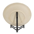 Dutch Charger Plate with Stand- Iridescent Glaze Cream Ceramic 18 Inch