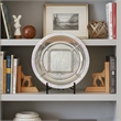 Dutch Charger Plate with Stand- Iridescent Glaze Cream Ceramic 18 Inch