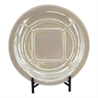 Dutch Charger Plate with Stand- Iridescent Glaze Cream Ceramic 18 Inch