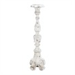 Jewa Vintage Pillar Candle Holder- 28 Inch Speckled White Magnesia