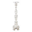 Jewa Vintage Pillar Candle Holder- 28 Inch Speckled White Magnesia