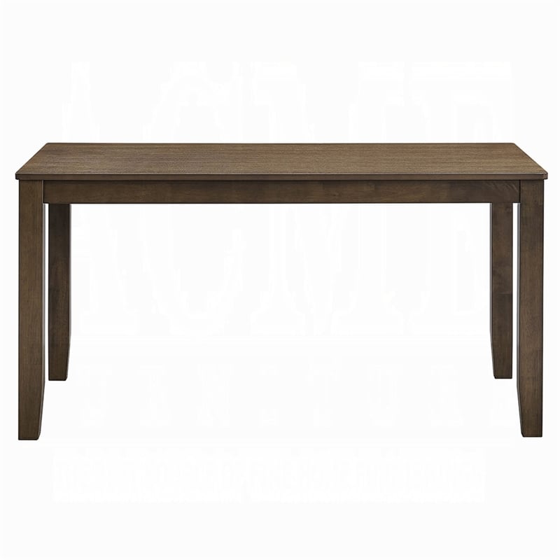 Dexy Dining Table- 59 Inch Rectangular Top- Farmhouse Walnut Brown