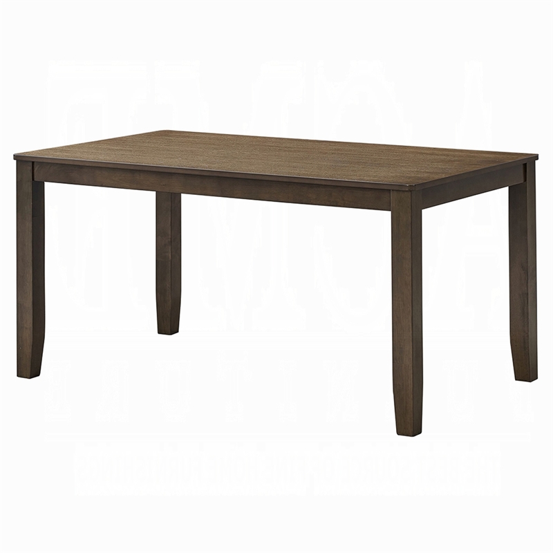 Dexy Dining Table- 59 Inch Rectangular Top- Farmhouse Walnut Brown
