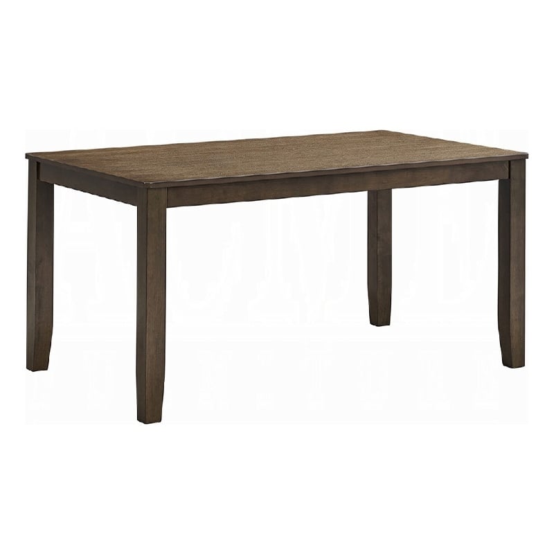 Dexy Dining Table- 59 Inch Rectangular Top- Farmhouse Walnut Brown