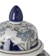 Rayn Ginger Jar with Lid- Blue White Chinoiserie Art- 17 Inch Porcelain