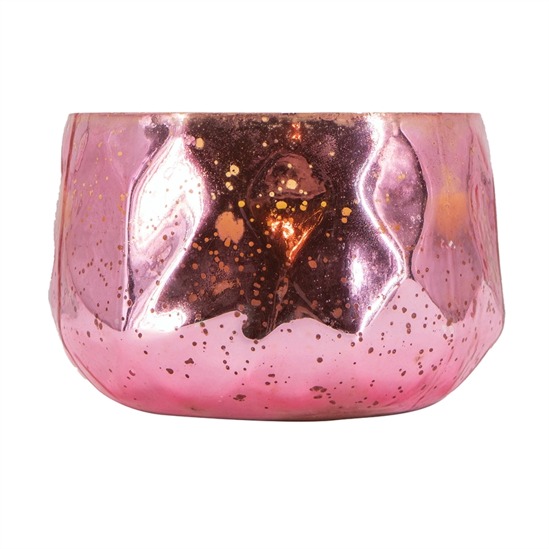 Myla Scented Soy Wax Candle- Round Glass Vessel- Luxe Rose Gold