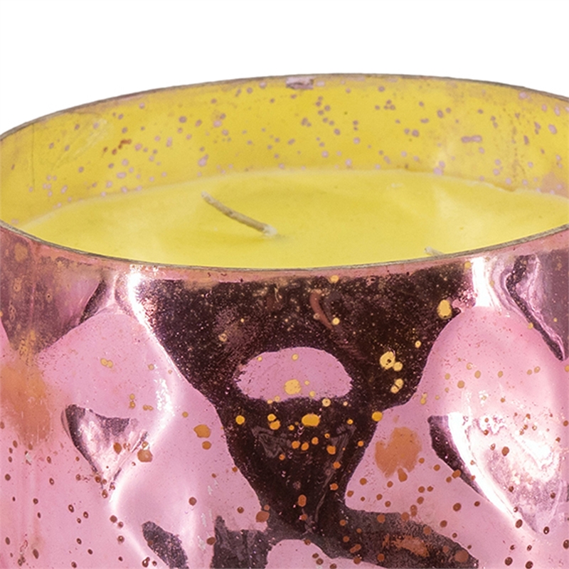 Myla Scented Soy Wax Candle- Round Glass Vessel- Luxe Rose Gold