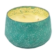 Myla Scented Soy Wax Candle- Round Glass Vessel- Natural Teal Blue