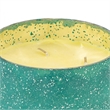 Myla Scented Soy Wax Candle- Round Glass Vessel- Natural Teal Blue
