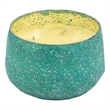 Myla Scented Soy Wax Candle- Round Glass Vessel- Natural Teal Blue