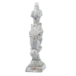 Deki Sculptural Tabletop Decor- Baroque Inspired Crested Arrow- Gray