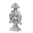 Deki Sculptural Tabletop Decor- Baroque Inspired Crested Arrow- Gray