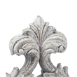 Deki Sculptural Tabletop Decor- Baroque Inspired Crested Arrow- Gray