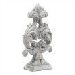 Deki Sculptural Tabletop Decor- Baroque Inspired Crested Arrow- Gray