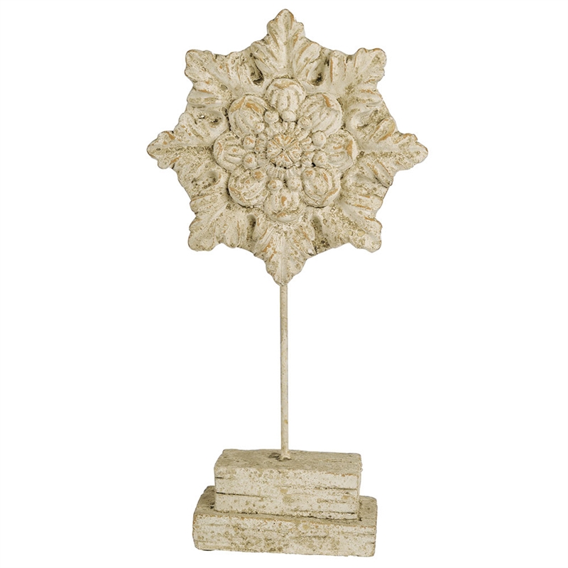 Deki Sculptural Tabletop Decor- Ice Flake Accent Star Shape- Gray