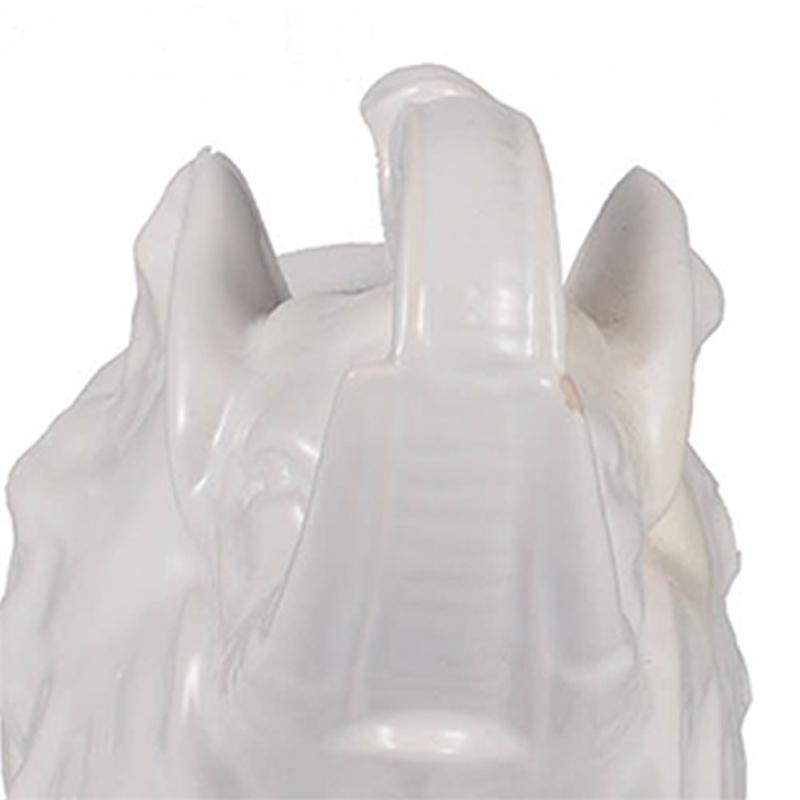 Decorative Figurine- 9 Inch Trumpeting Elephant- Glazed White Dolomite