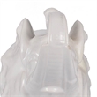 Decorative Figurine- 9 Inch Trumpeting Elephant- Glazed White Dolomite