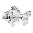 Decorative Fish Figurine- 10 Inch Silver Resin Tabletop Accessory