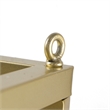 Hanging Open Plant Shelf with Chain- 20 Inch Square Gold Iron Frame