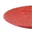 Decorative Tabletop Accent Plate- 20 Inch Red Gold Speckled Finish
