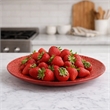 Decorative Tabletop Accent Plate- 20 Inch Red Gold Speckled Finish