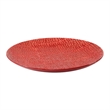 Decorative Tabletop Accent Plate- 20 Inch Red Gold Speckled Finish