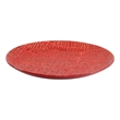 Decorative Tabletop Accent Plate- 20 Inch Red Gold Speckled Finish