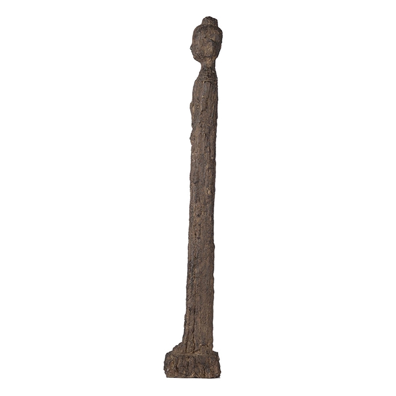 Reva Standing Buddha Sculpture- Distressed Brown Polyresin 24 Inch