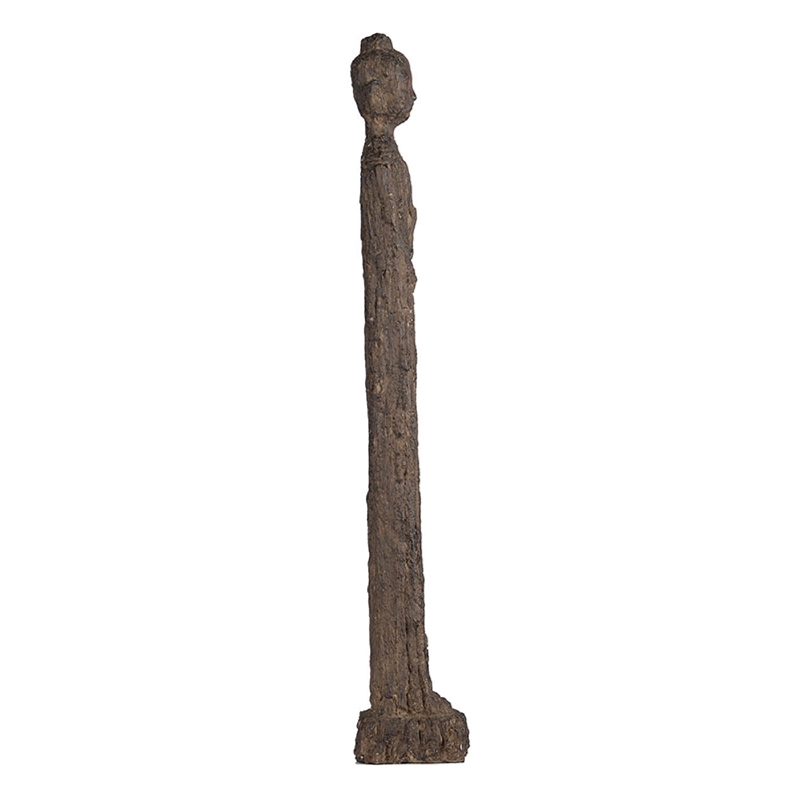 Reva Standing Buddha Sculpture- Distressed Brown Polyresin 24 Inch
