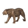 Tiger Statue Decor- Realistic 11 Inch Bronze Polyresin Sculpture