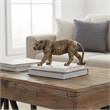 Tiger Statue Decor- Realistic 11 Inch Bronze Polyresin Sculpture