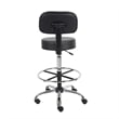 Fea Medical Drafting Stool- Black Vinyl- Low Back and Padded Seat- Chrome