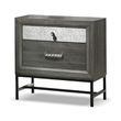 Lito 5pc Queen Bedroom Set- 2 Nightstands- Gray Upholstery- Storage Bed