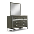 Lito 5pc Queen Bedroom Set- 2 Nightstands- Gray Upholstery- Storage Bed