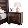Nitz 4pc Queen Bedroom Set- Sculpted Headboard- Espresso Brown