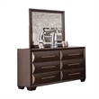 Nitz 4pc Queen Bedroom Set- Sculpted Headboard- Espresso Brown