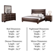 Nitz 4pc Queen Bedroom Set- Sculpted Headboard- Espresso Brown