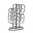 13 Bottles Countertop Wine Rack- 23 Inch- Cactus Shaped Black Metal