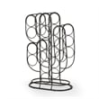 13 Bottles Countertop Wine Rack- 23 Inch- Cactus Shaped Black Metal