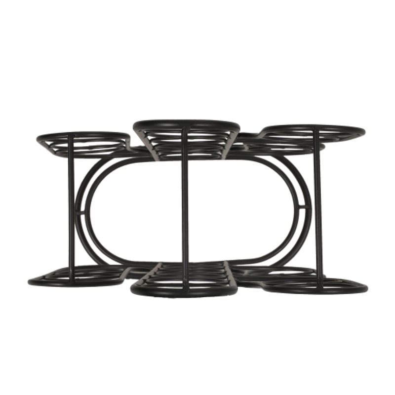 13 Bottles Countertop Wine Rack- 23 Inch- Cactus Shaped Black Metal