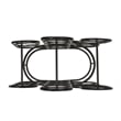 13 Bottles Countertop Wine Rack- 23 Inch- Cactus Shaped Black Metal