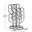 13 Bottles Countertop Wine Rack- 23 Inch- Cactus Shaped Black Metal